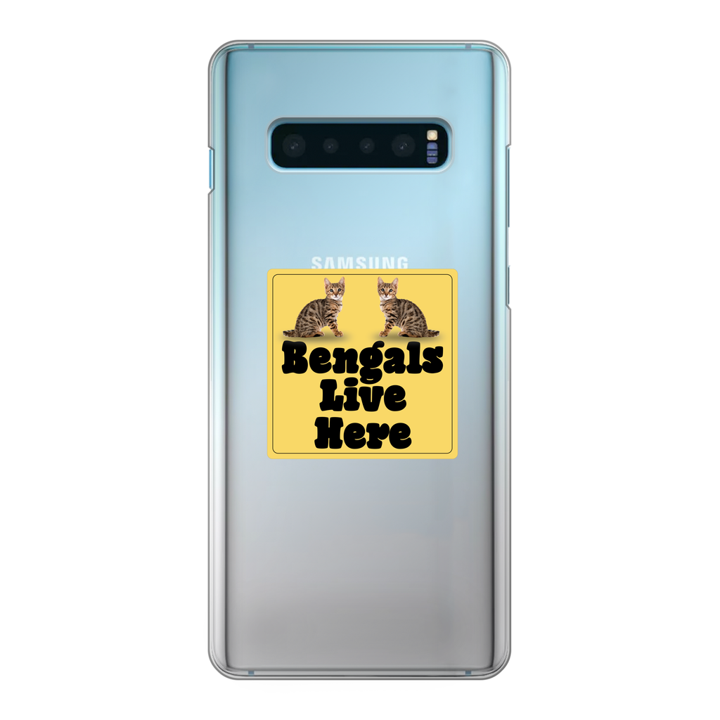 Bengals Back Printed Transparent Hard Phone Case