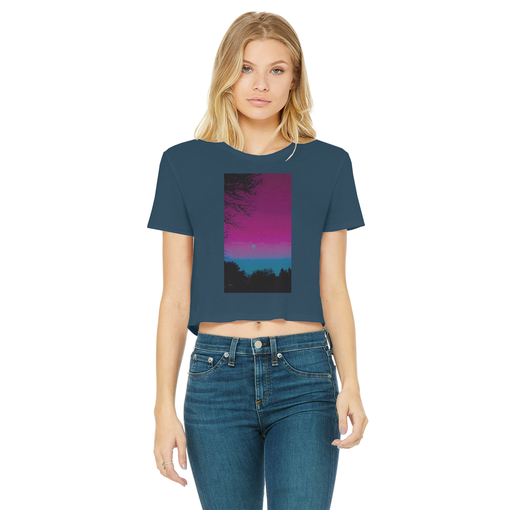 Twilight Classic Women's Cropped Raw Edge T-Shirt