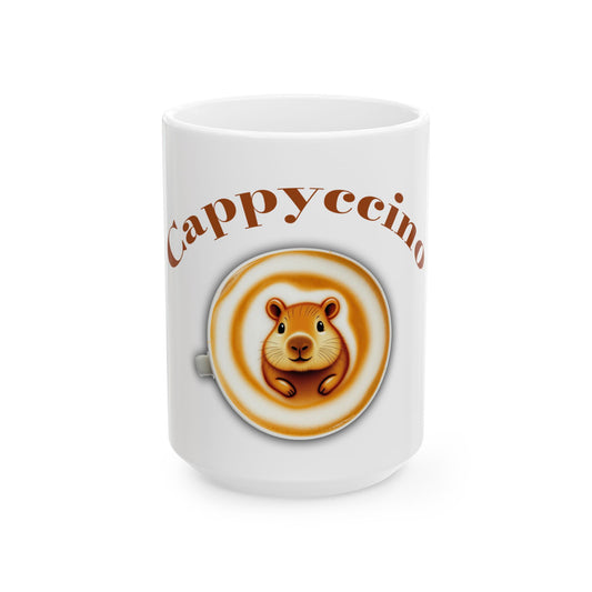 Cute Cappyccino Ceramic Mug - Adorable Animal Coffee Cup for Animal Lovers