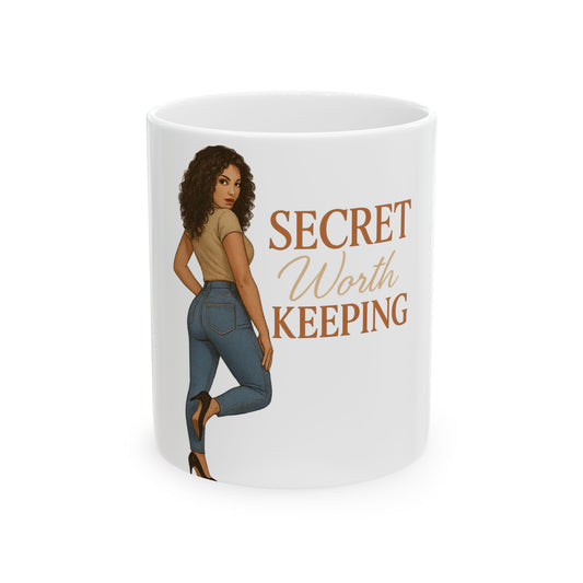 Secret Worth Keeping Mug - Fun Coffee Cup, Gift Idea, Inspirational Drinkware, Tea Mug, Unique Home Decor