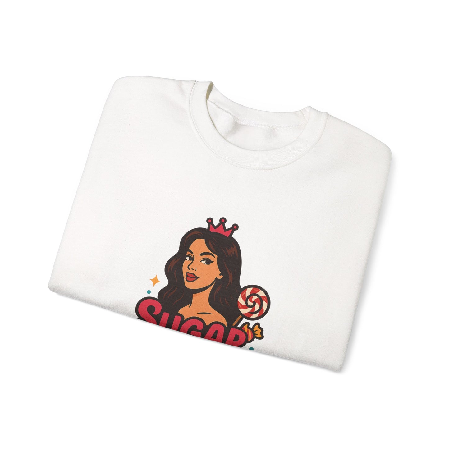 Sugar Rush Queen Crewneck Sweatshirt | Fun Gift for Dessert Lovers, Birthday Celebration, Casual Wear, Unique Apparel, Cozy Loungewear
