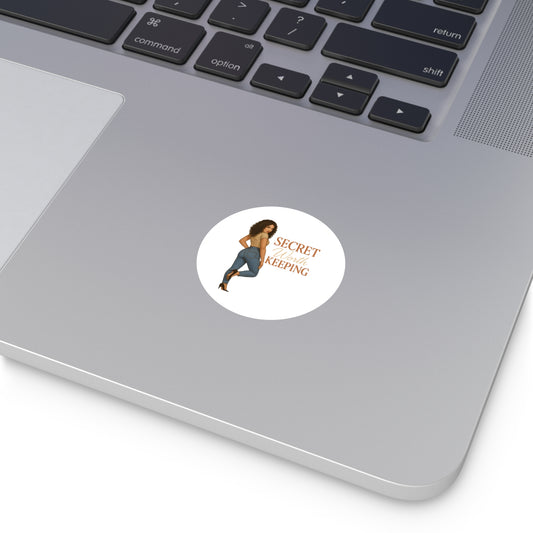 Chic Round Stickers, Secret Worth Keeping, Motivational Decals for Laptops, Journals, Gifts, Feminine Decor, Birthday & Friendship