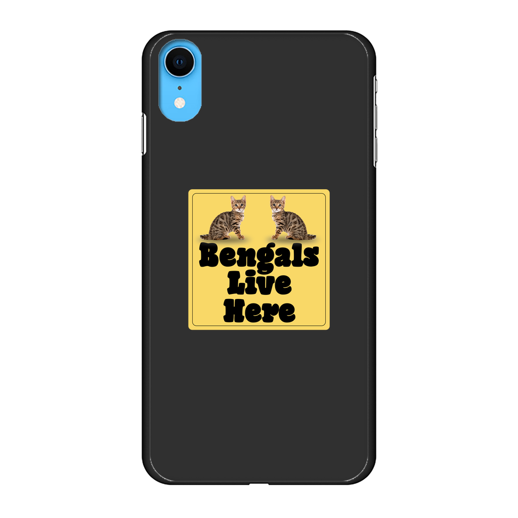 Bengals Back Printed Black Hard Phone Case