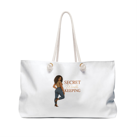 Stylish Weekender Bag - Perfect for Travel, Gifts, Beach, Gym, or Weekend Getaways - 'Secret Keeping' Design