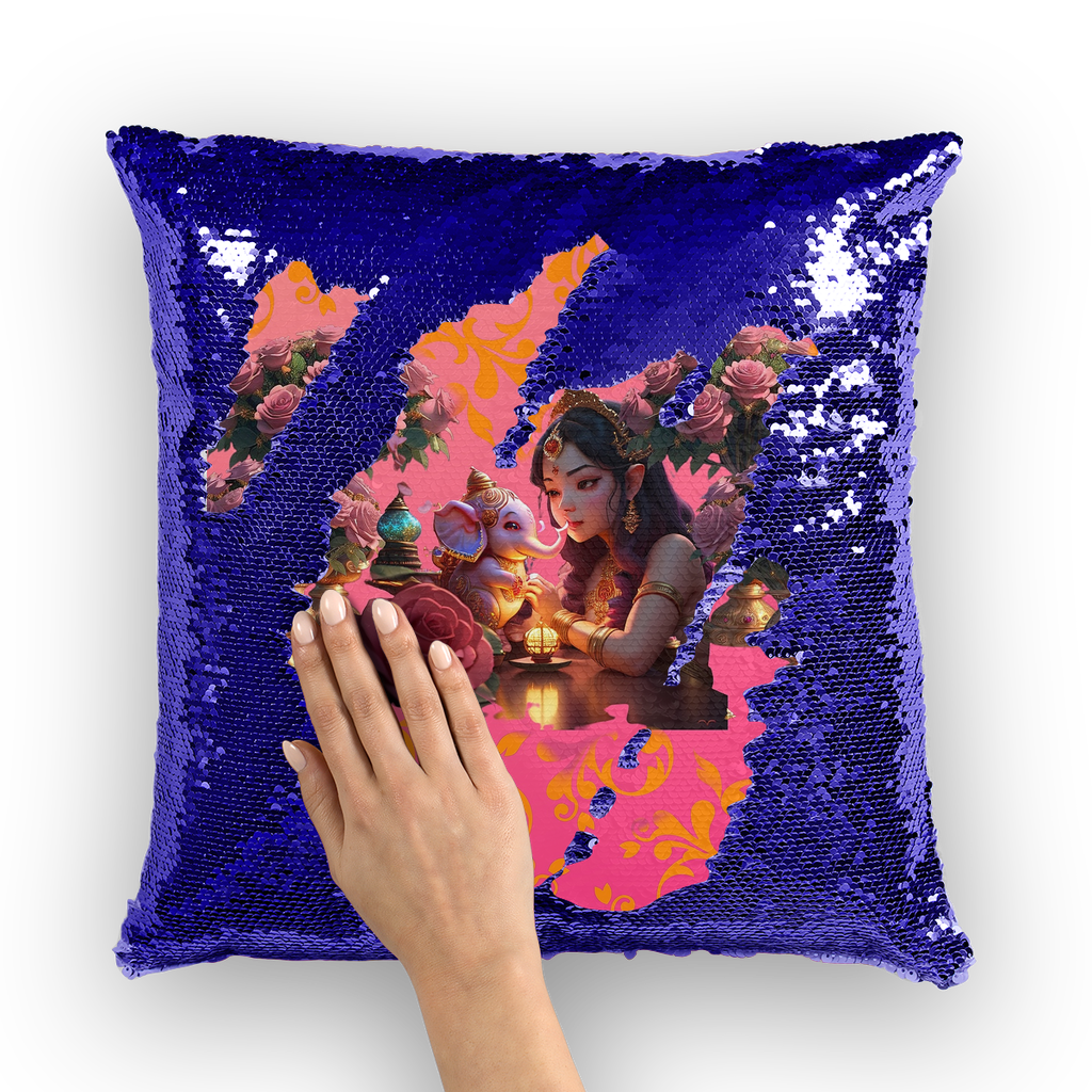 Best Friend Sequin Cushion Cover