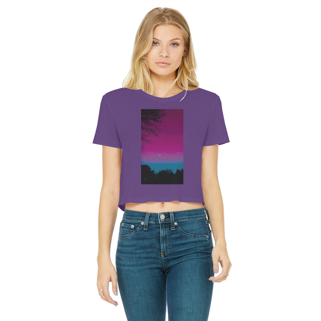 Twilight Classic Women's Cropped Raw Edge T-Shirt