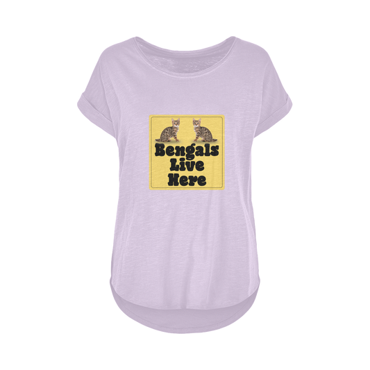 Bengals Women's Long Slub T-Shirt XS-5XL