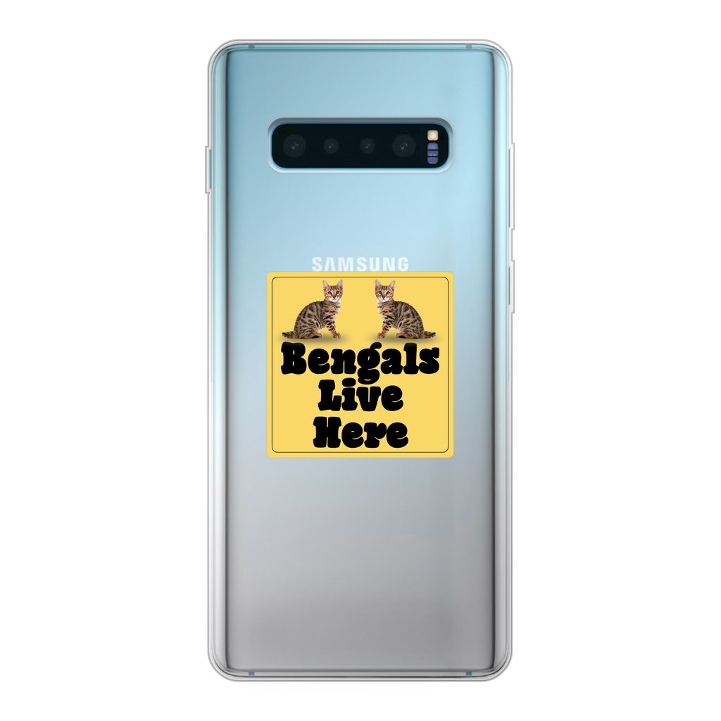 Bengals Back Printed Transparent Soft Phone Case