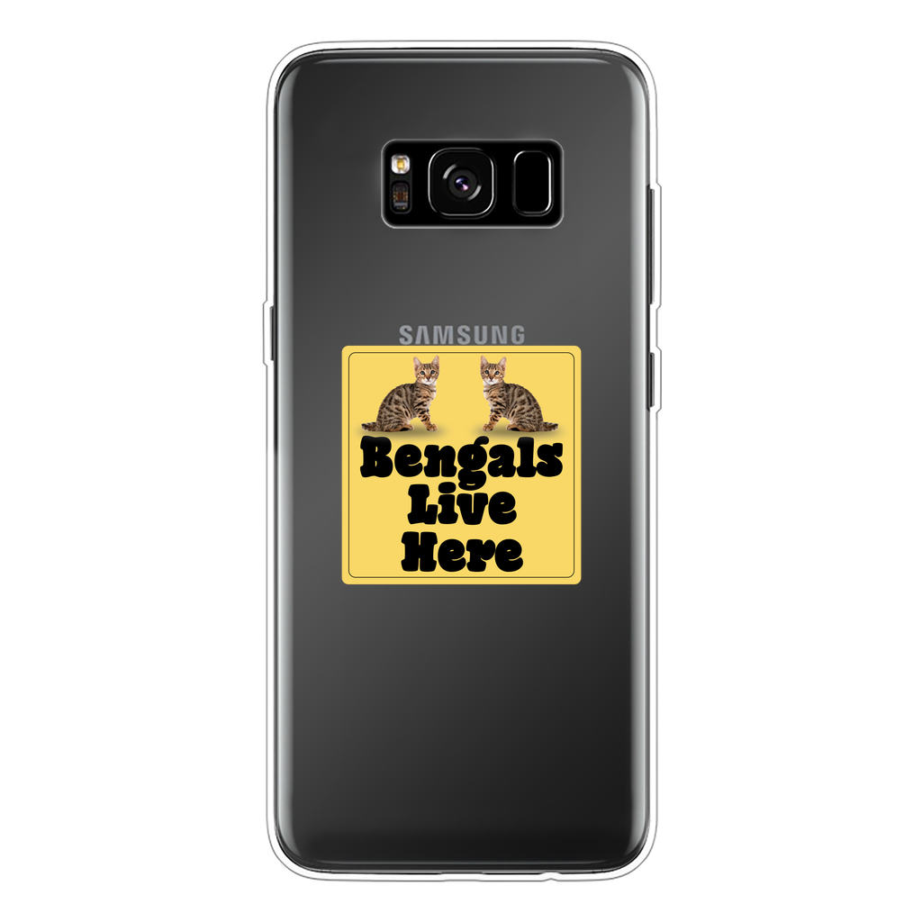 Bengals Back Printed Transparent Soft Phone Case
