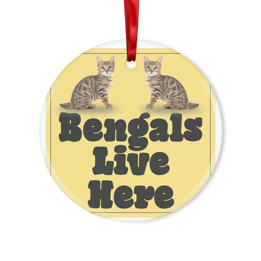 Bengals Glass Hanging Ornament