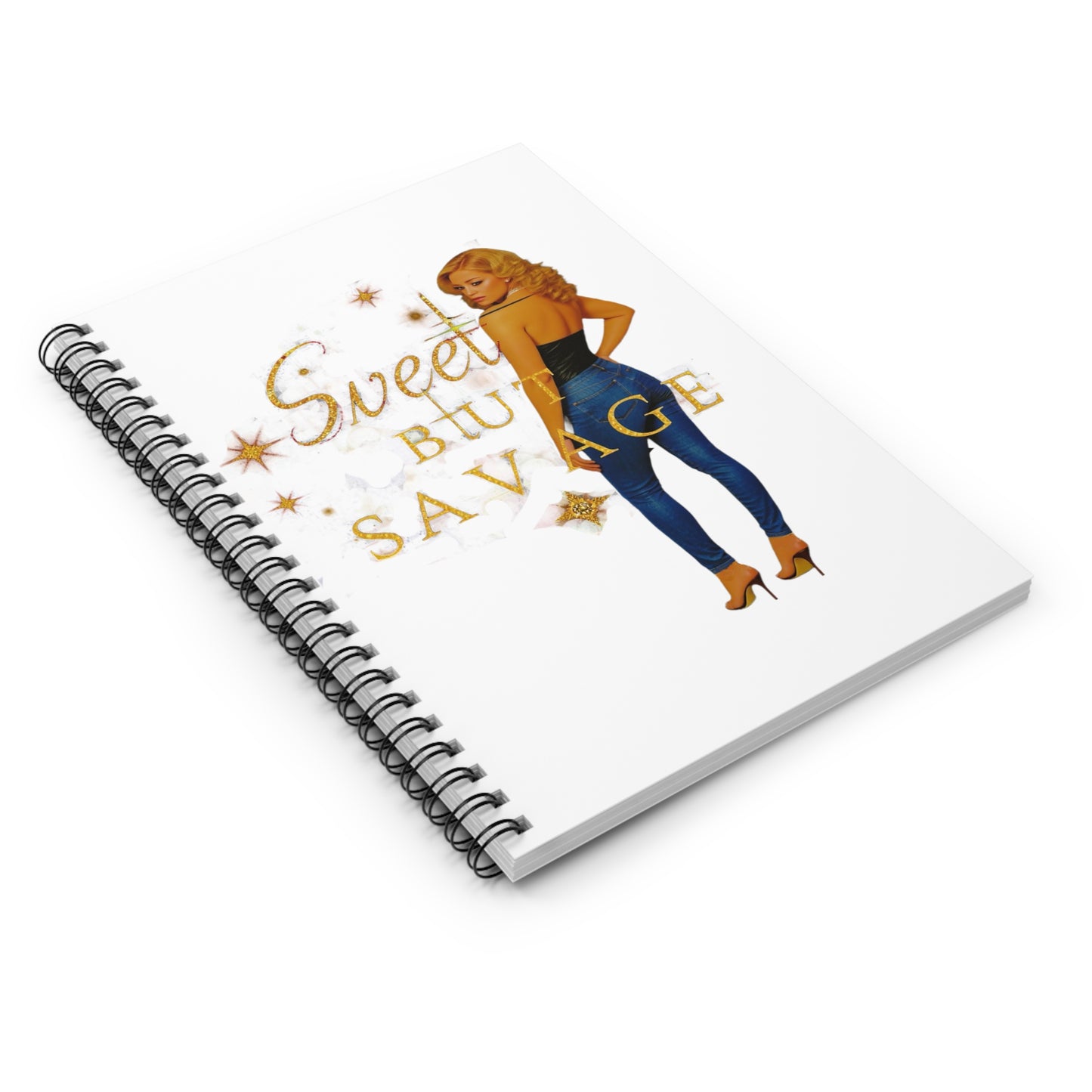 Sweet But Savage Spiral Notebook - Stylish Journal, Stationery, Gift for Creatives, Motivational Organizer, Daily Planner.