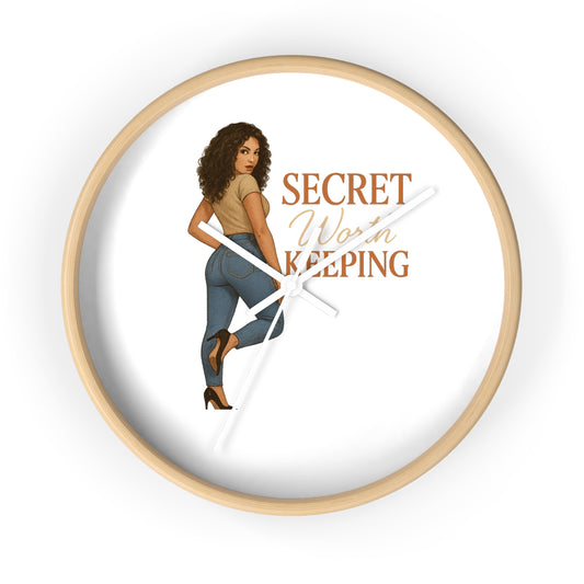 Stylish Secret Keeping Wall Clock, Home Decor, Time Management, Unique Gift, Modern Office Decor, Trendy Wall Art