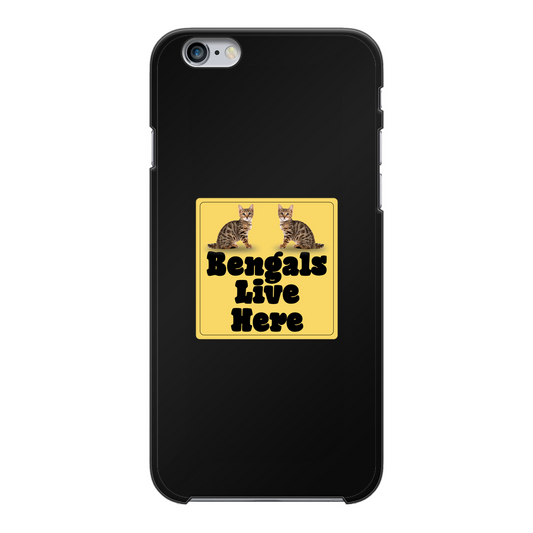 Bengals Back Printed Black Hard Phone Case