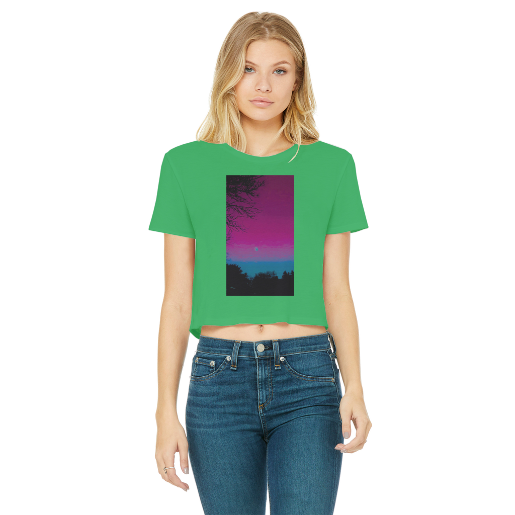 Twilight Classic Women's Cropped Raw Edge T-Shirt