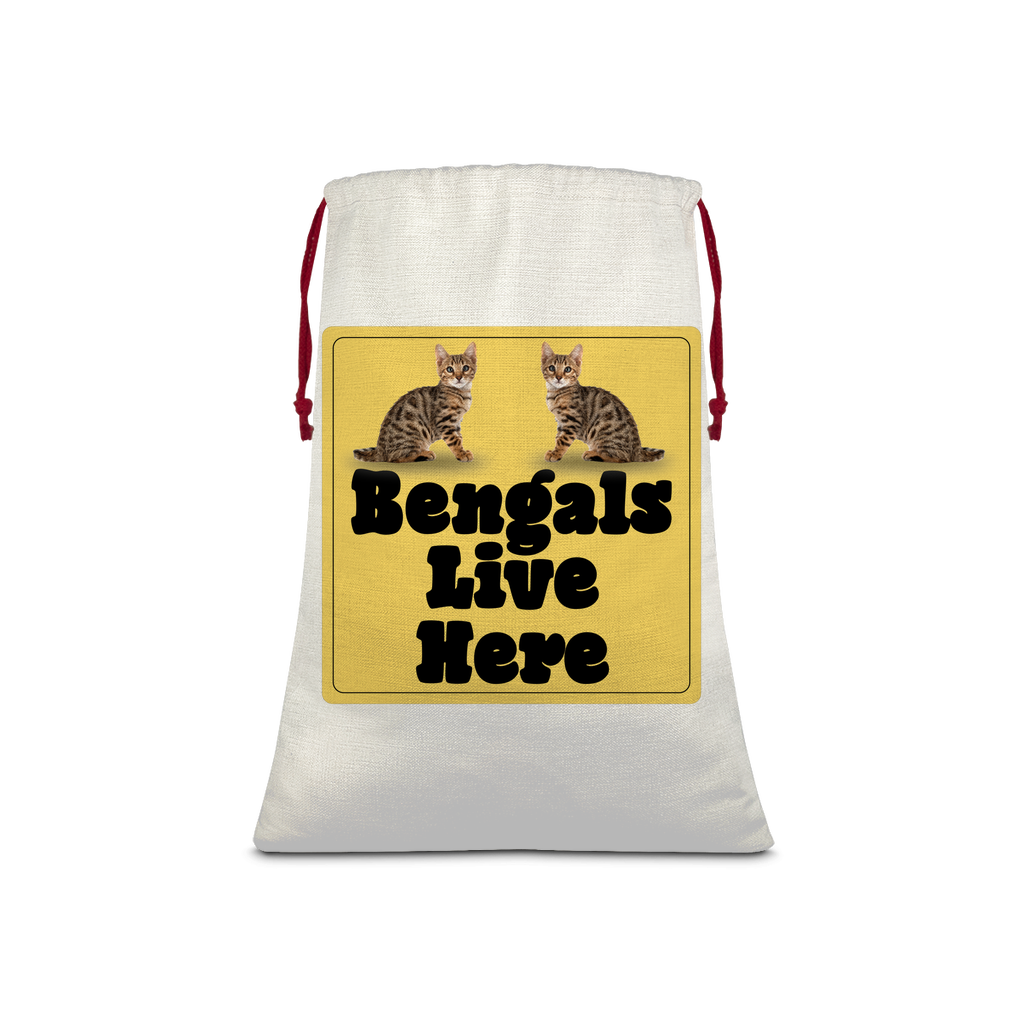 Bengals Sublimation Linen Drawstring Sack