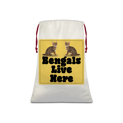 Bengals Sublimation Linen Drawstring Sack