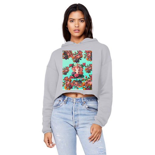 Harmonious Cropped Raw Edge Boyfriend Hoodie