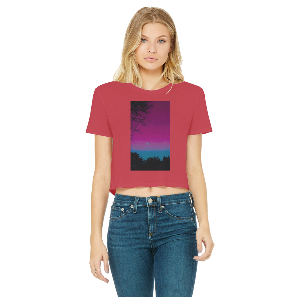 Twilight Classic Women's Cropped Raw Edge T-Shirt