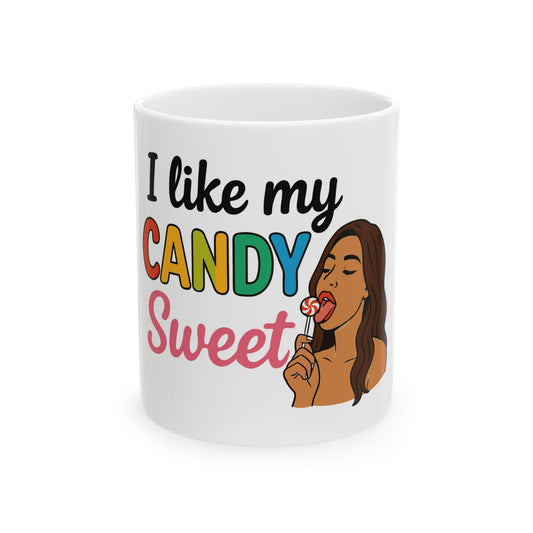 Candy Sweet Ceramic Mug for Fun Lovers, Snack Enthusiasts, Gift for Friends, Coffee Cup, Colorful Drinkware