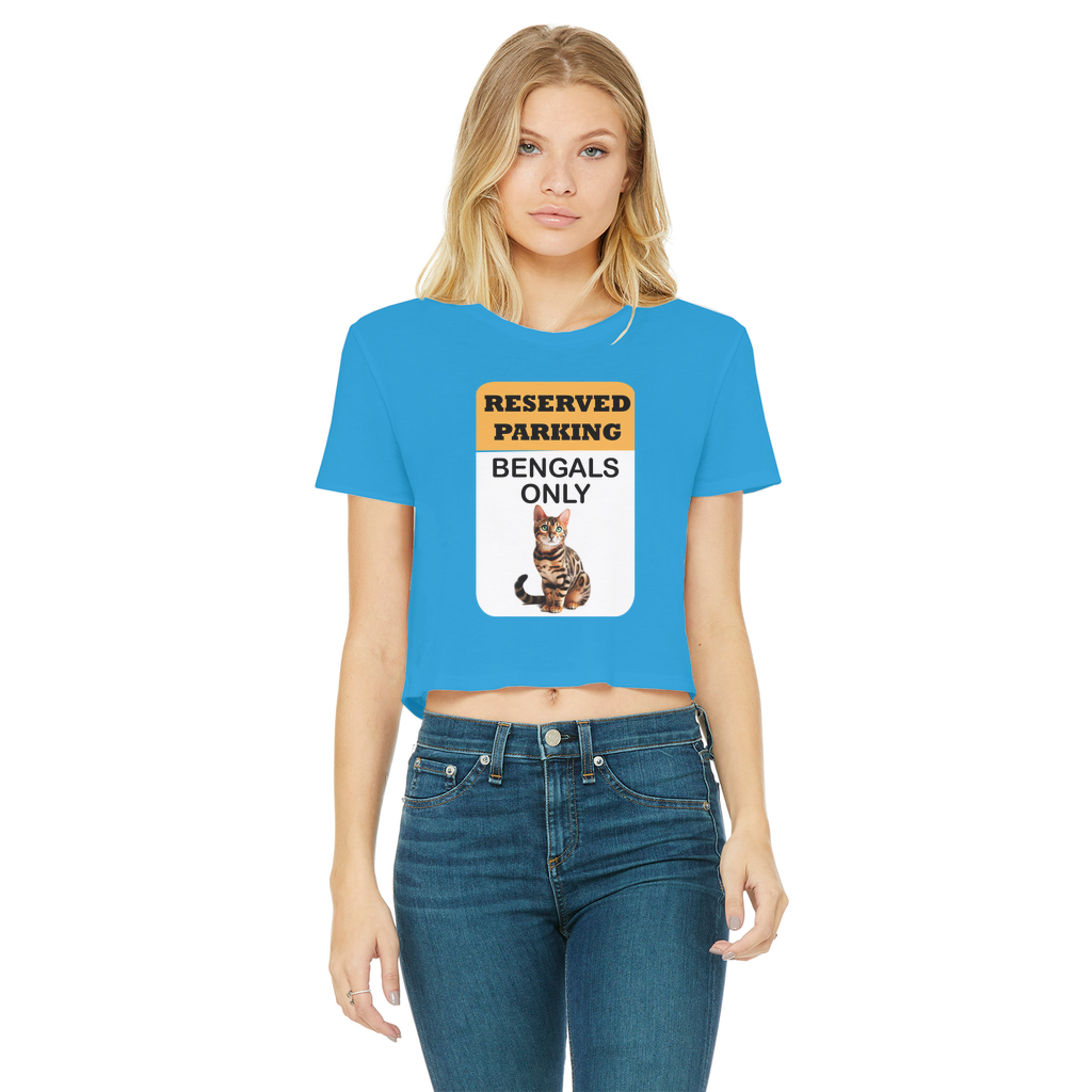 Bengals only Classic Women's Cropped Raw Edge T-Shirt