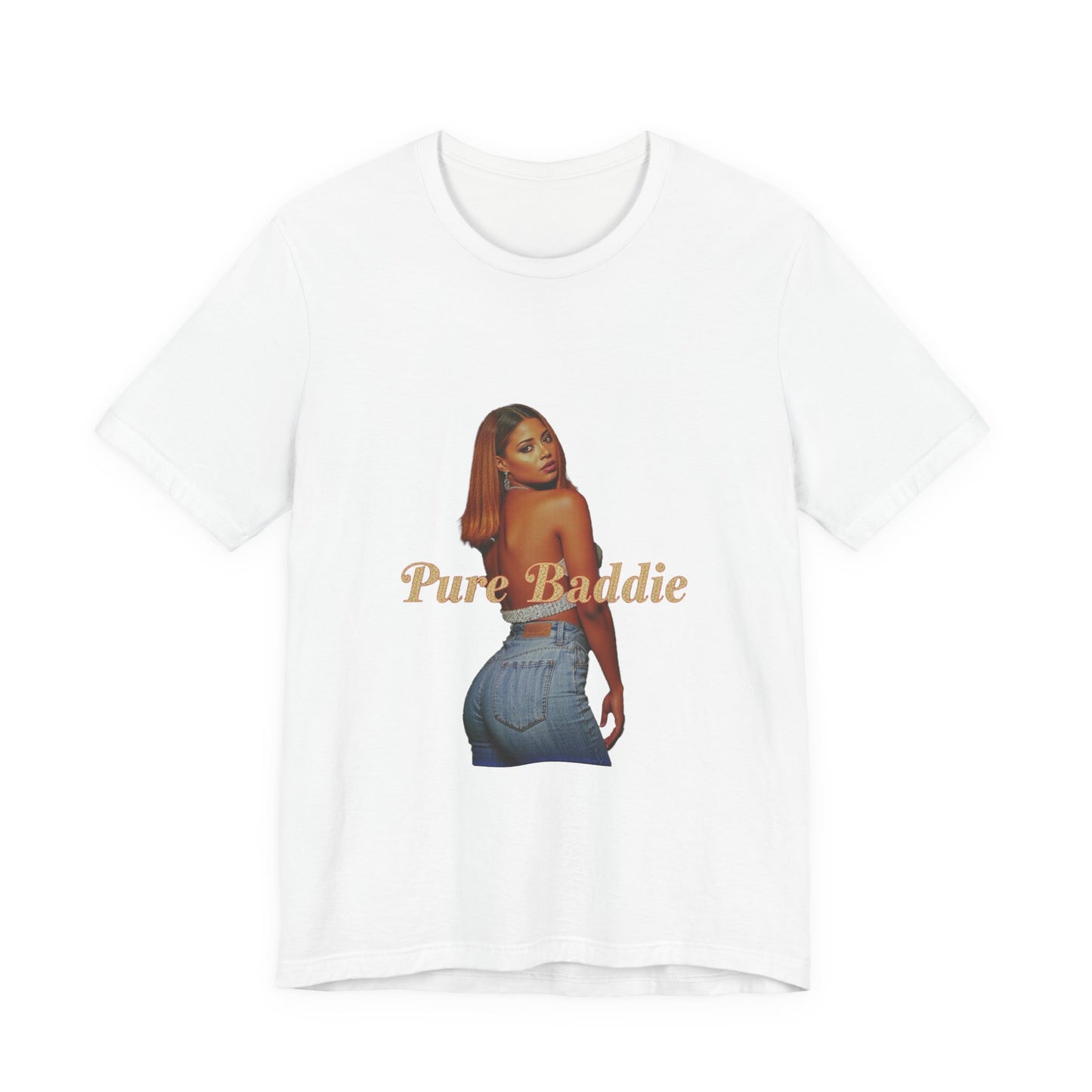 Unisex Graphic Tee - Pure Baddie Vibe, Casual Wear for Everyday Adventures, Perfect for Summer, Festivals, & Social Gatherings