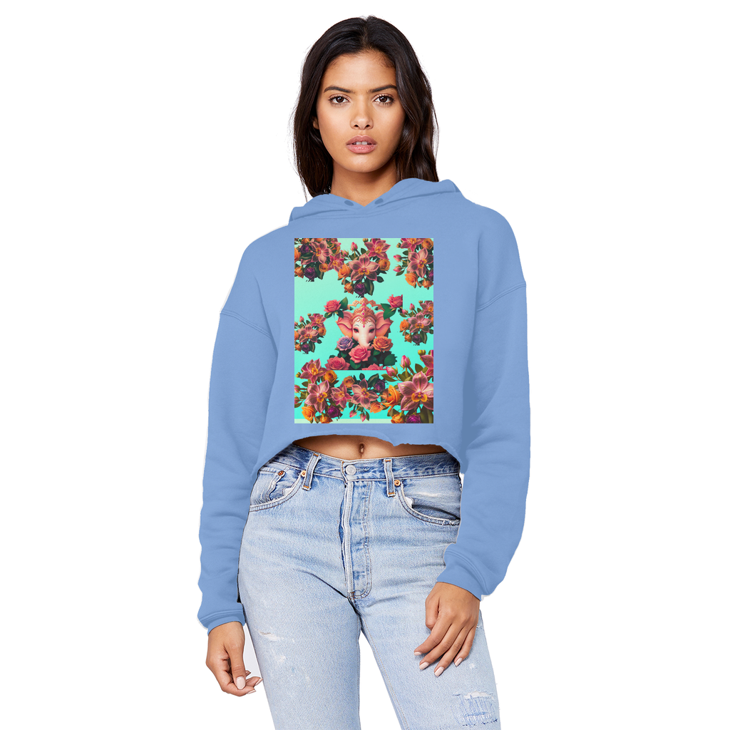 Harmonious Cropped Raw Edge Boyfriend Hoodie