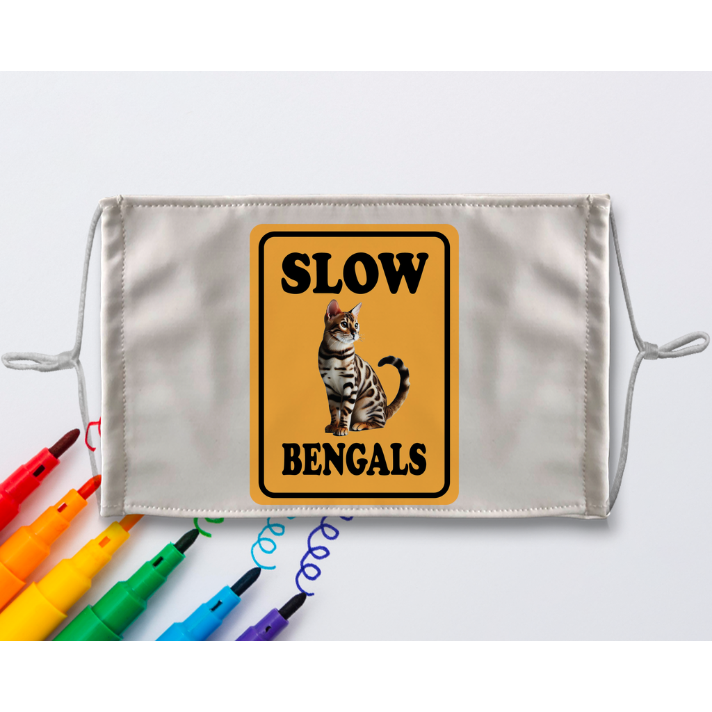 slow bengals Sublimation Colouring Face Mask