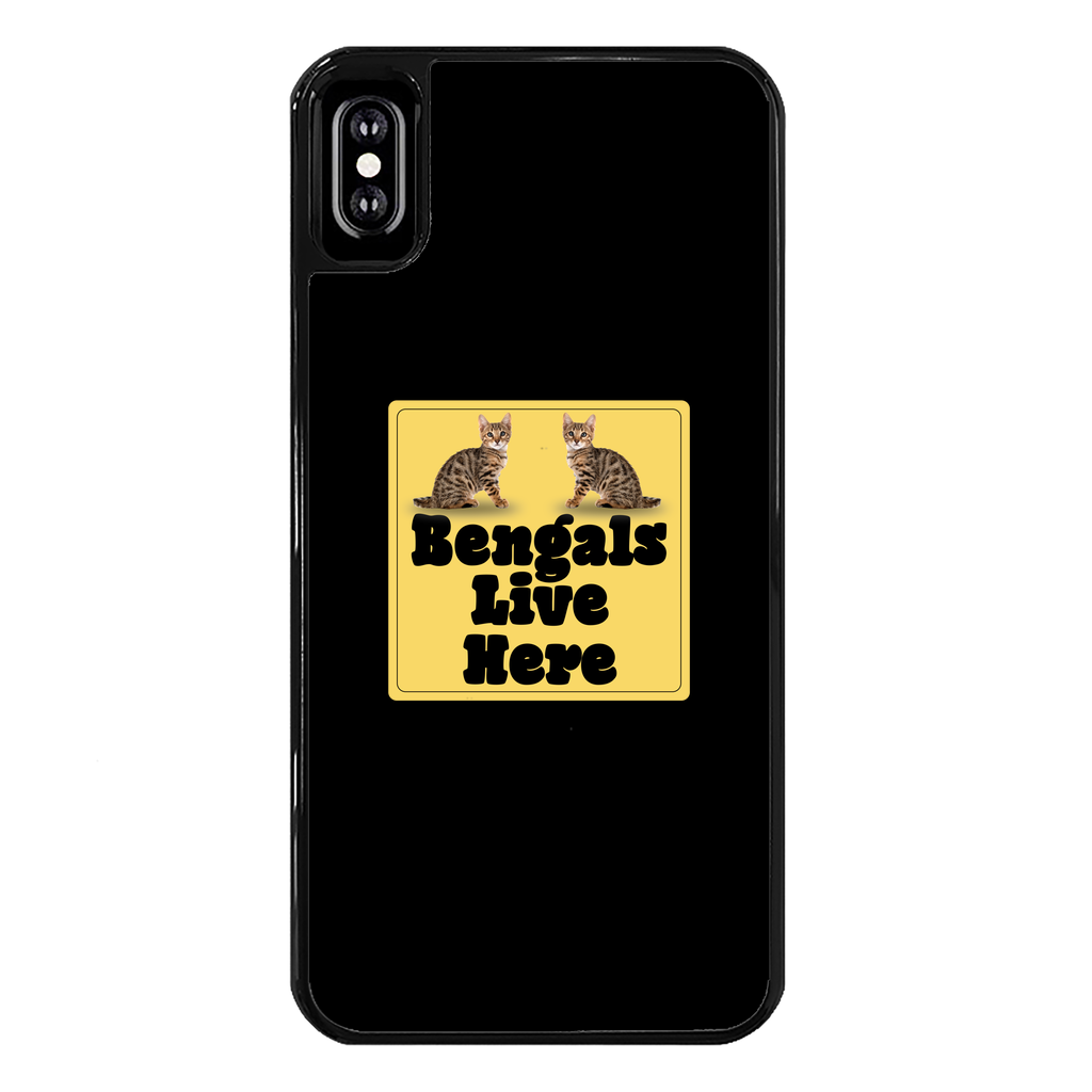 Bengals Back Printed Black Hard Phone Case