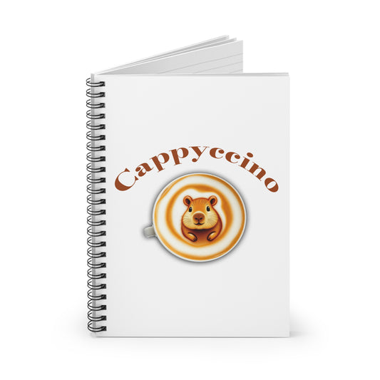Cappuccino Spiral Notebook - Cute Coffee Design for Writers and Students