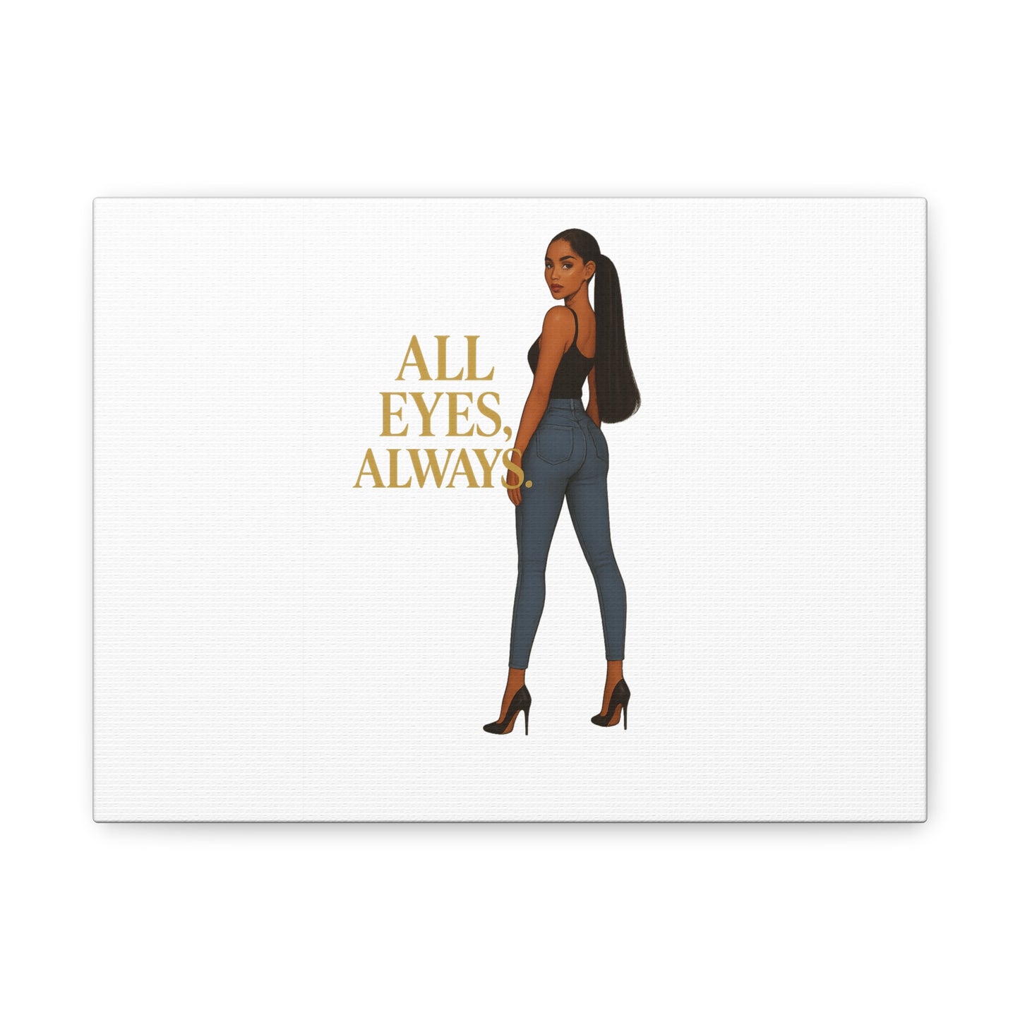 Chic Canvas Art for Empowerment, Stylish Home Decor, Gift for Her, Confidence Wall Art, Inspirational Artwork