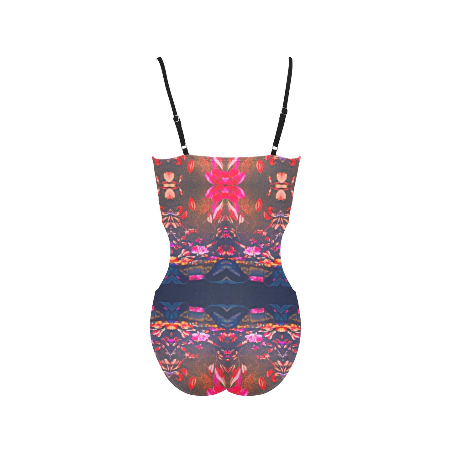 Tribal Women's Spaghetti Strap Cut Out Sides Swimsuit