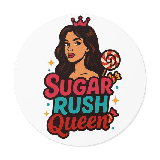 Sugar Rush Queen Vinyl Stickers, Fun Stickers for Teens, Party Favors, Cool Decor, Birthday Gifts, Candy Theme, Whimsical