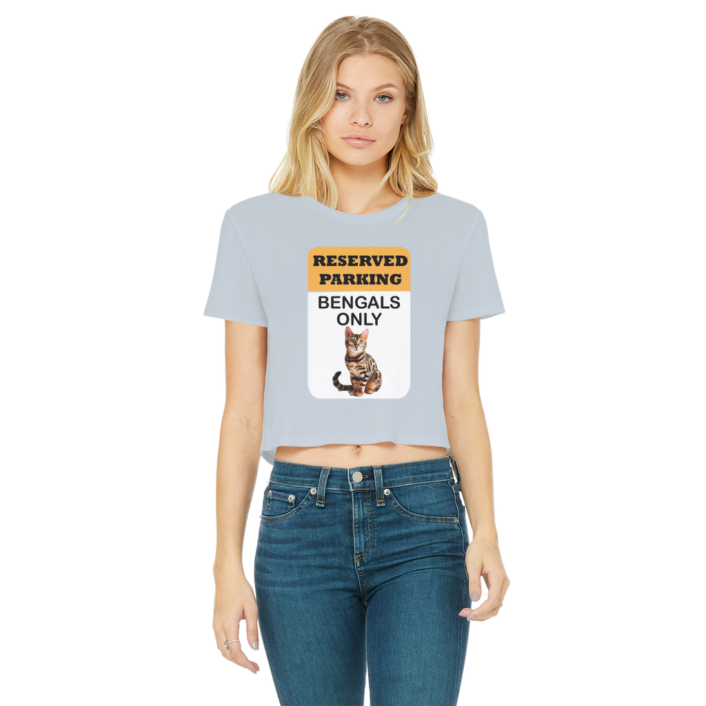 Bengals only Classic Women's Cropped Raw Edge T-Shirt