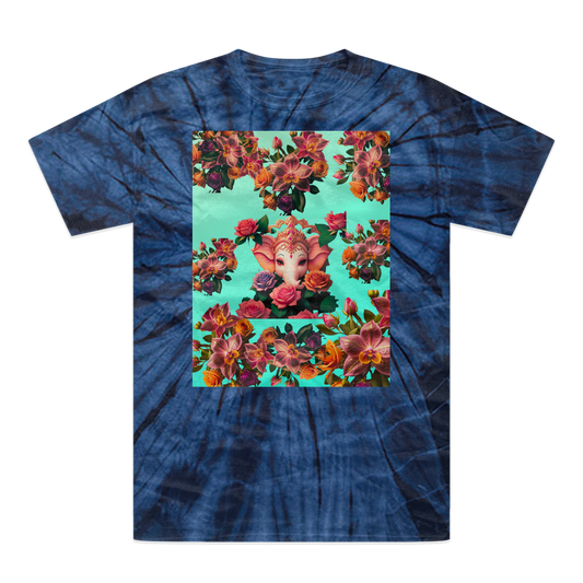 Harmonious Tonal Spider Tie-Dye T-Shirt
