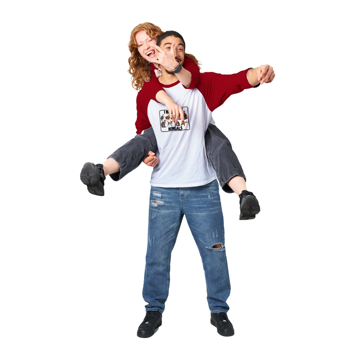 Unisex 3/4 sleeve Raglan T-shirt