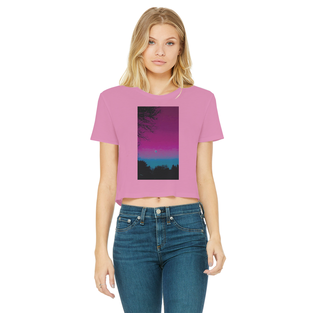 Twilight Classic Women's Cropped Raw Edge T-Shirt