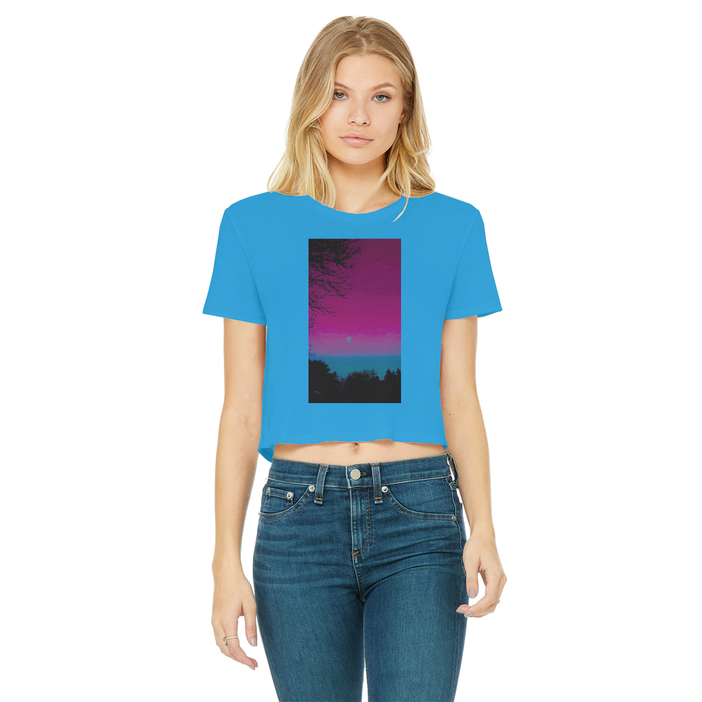 Twilight Classic Women's Cropped Raw Edge T-Shirt