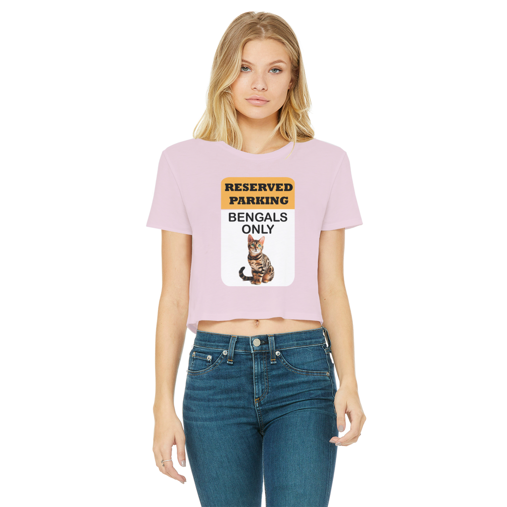 Bengals only Classic Women's Cropped Raw Edge T-Shirt