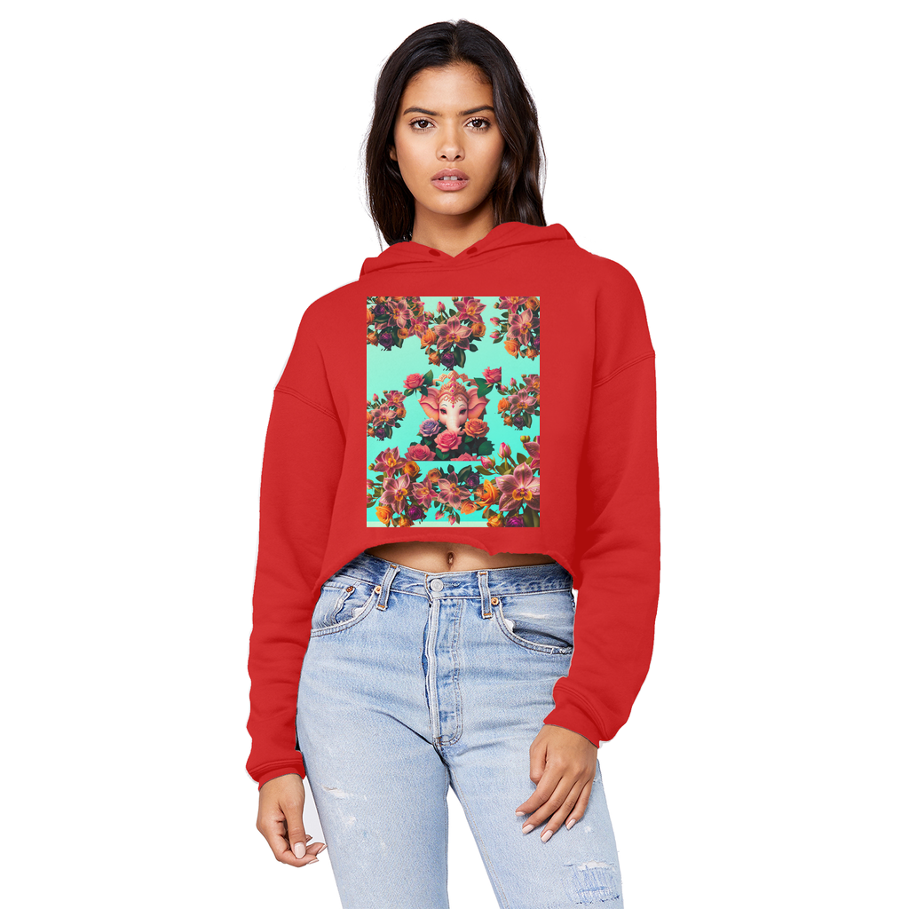 Harmonious Cropped Raw Edge Boyfriend Hoodie