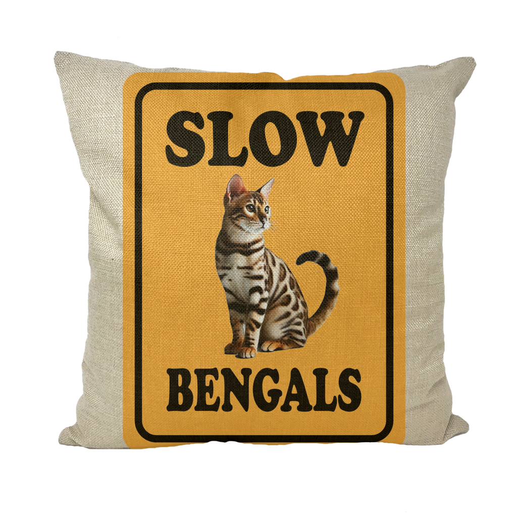 slow bengals  Throw Pillow with Insert