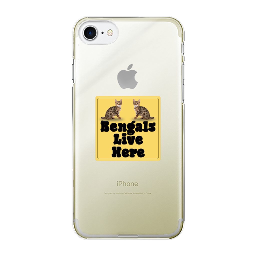 Bengals Back Printed Transparent Hard Phone Case