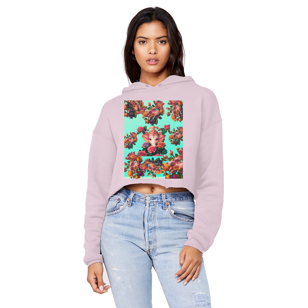 Harmonious Cropped Raw Edge Boyfriend Hoodie