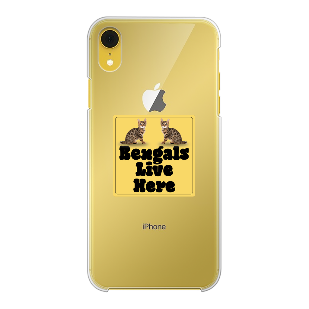 Bengals Back Printed Transparent Hard Phone Case