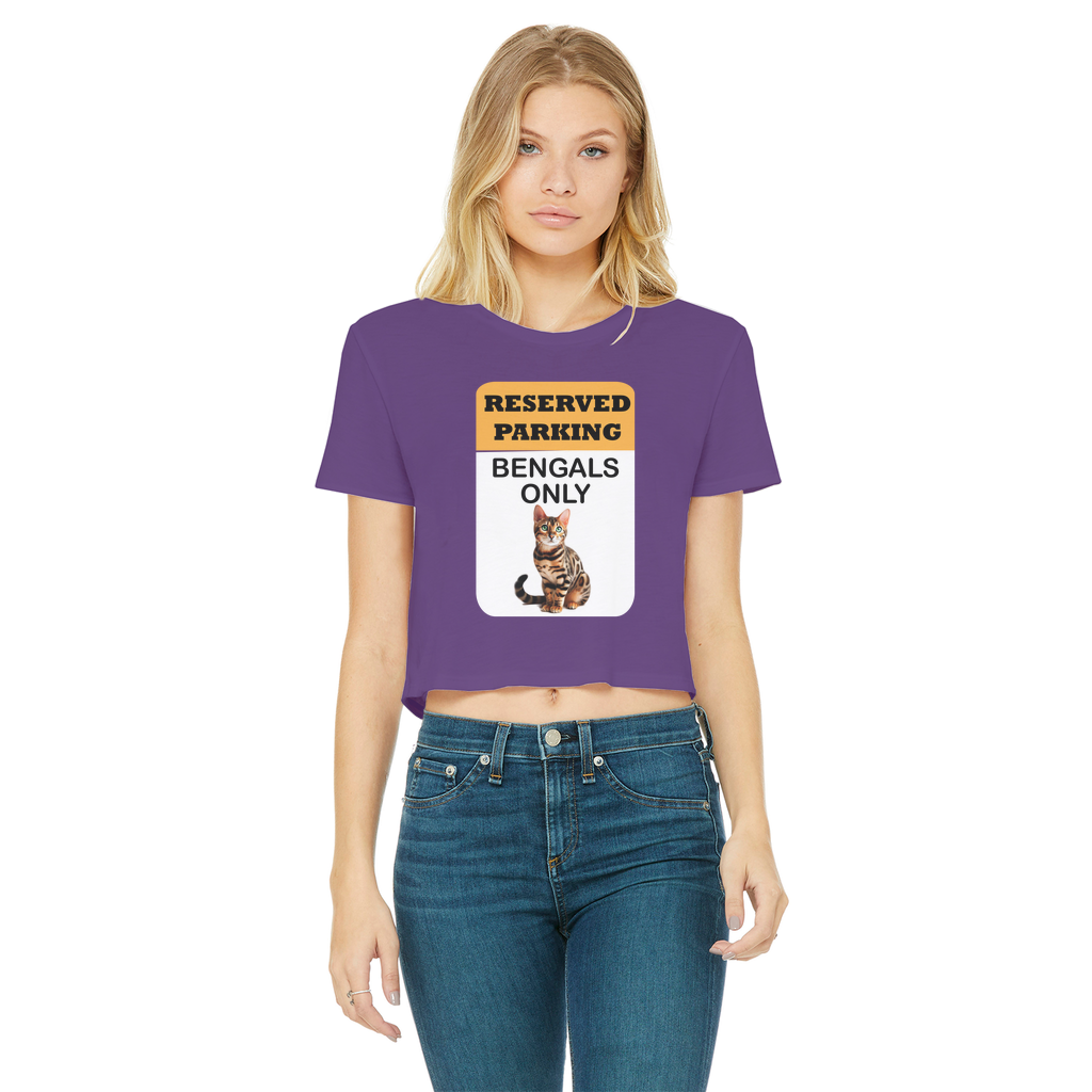 Bengals only Classic Women's Cropped Raw Edge T-Shirt