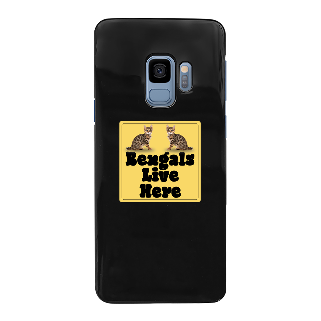 Bengals Back Printed Black Hard Phone Case