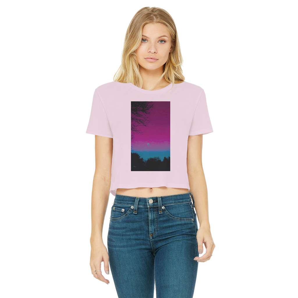 Twilight Classic Women's Cropped Raw Edge T-Shirt