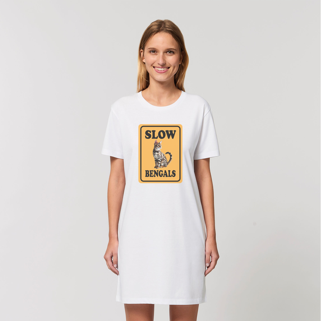 slow bengals Organic T-Shirt Dress