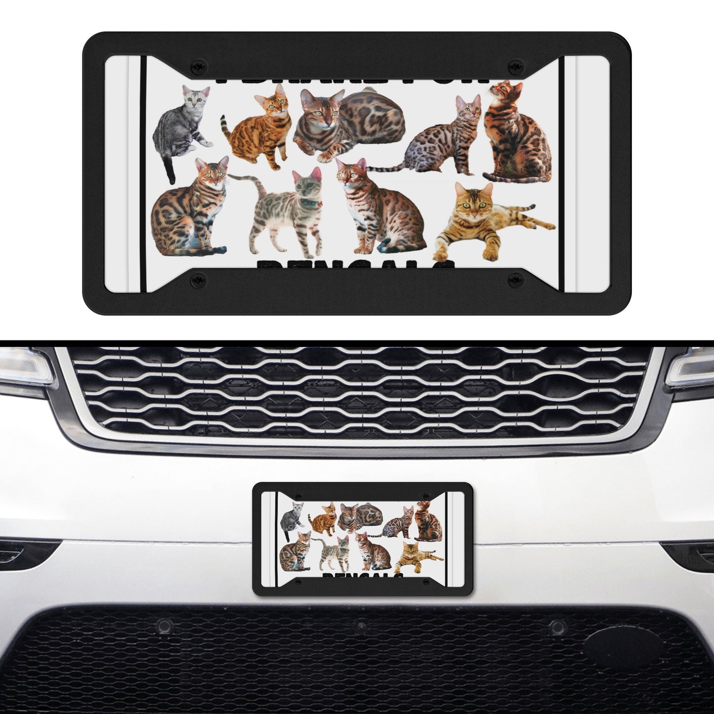 I Brake For Bengals Customized License Plates