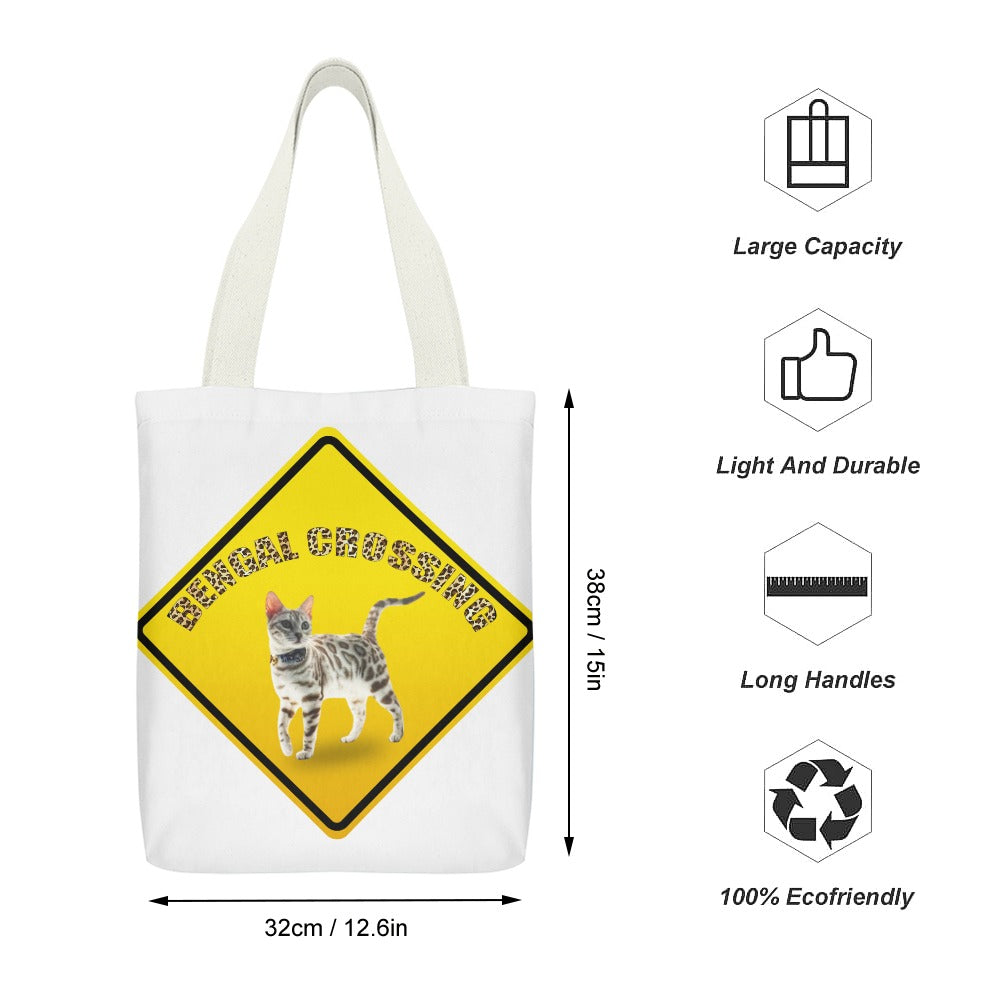 Bengal Crossing  Canvas Tote Bag Inside pocket(double-sided design)