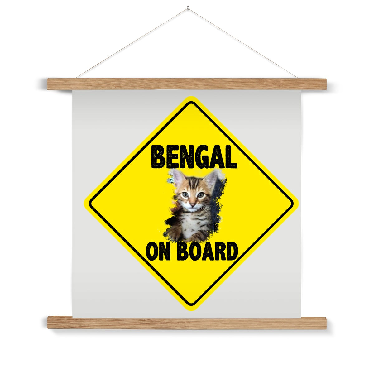 Bengal on Board  Fine Art Print with Hanger